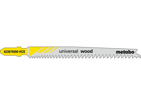 5 plátků pro přímočaré pily "universal wood" 91 mm, progresivní, HCS