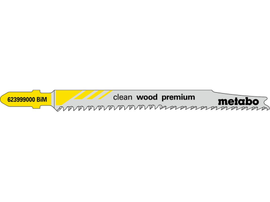5 plátků pro přímočaré pily "clean wood premium" 93/ 2,2 mm, BiM