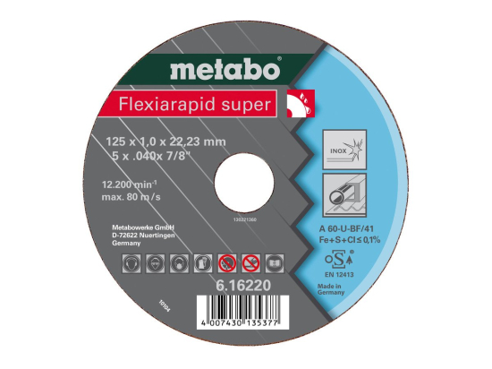 Flexiarapid super 115x1,0x22,23 Inox, řezný kotouč, přímé provedení