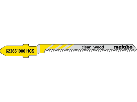5 plátků pro přímočaré pily "clean wood" 57/ 1,4 mm, HCS