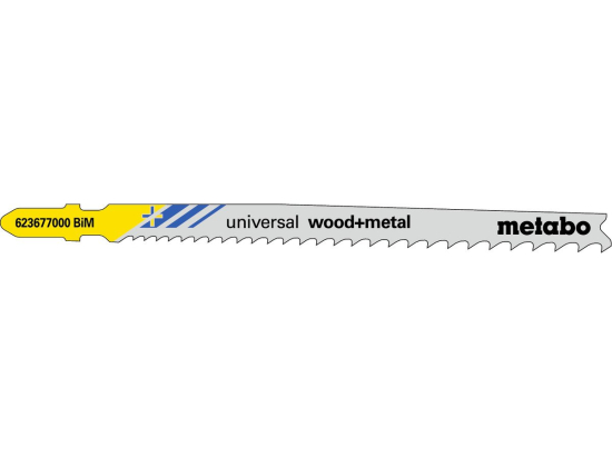5 plátků pro přímočaré pily "universal wood + metal" 106 mm, progresivní, BiM