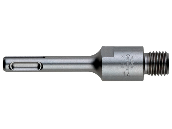 Upínací stopka SDS-Plus, 105 mm, vnější závit M16 pro příklepové vrtací korunky z tvrdokovu a víceúčelové děrovky „Pionier“