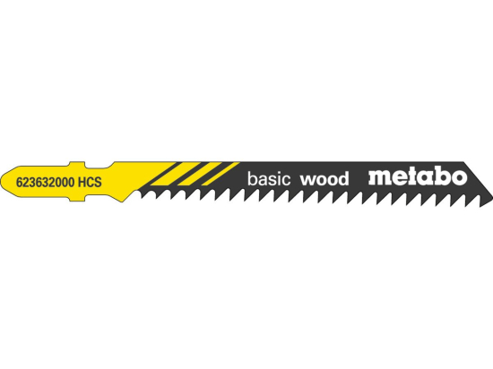 5 plátků pro přímočaré pily "basic wood" 74/ 3,0 mm, HCS