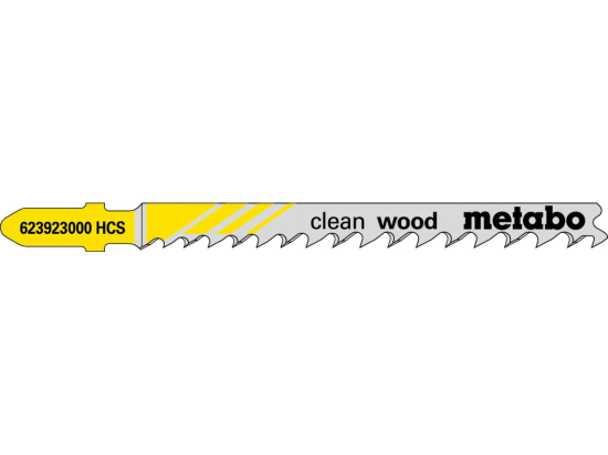 5 plátků pro přímočaré pily "clean wood" 74/ 4,0-5,2 mm, progresivní, HCS, s ponorným hrotem