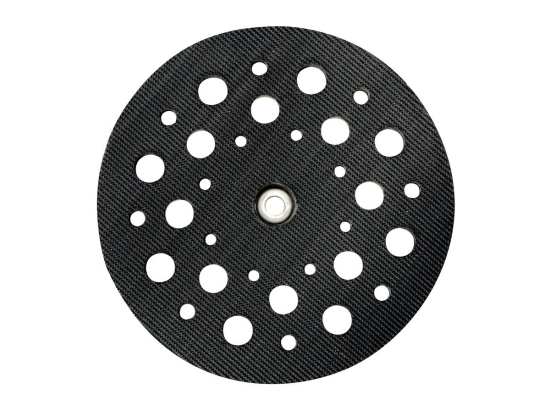 Podložný talíř 125 mm, s několika otvory, středně tvrdé provedení, se suchým zipem, pro SXE 3125, pro brusné kotouče se suchým zipem