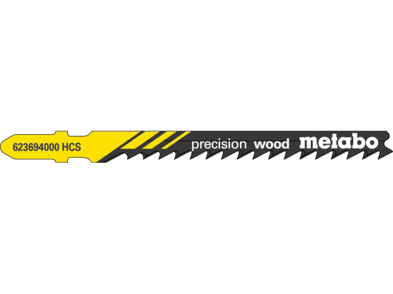 5 plátků pro přímočaré pily "precision wood" 74/ 4,0 mm, HCS