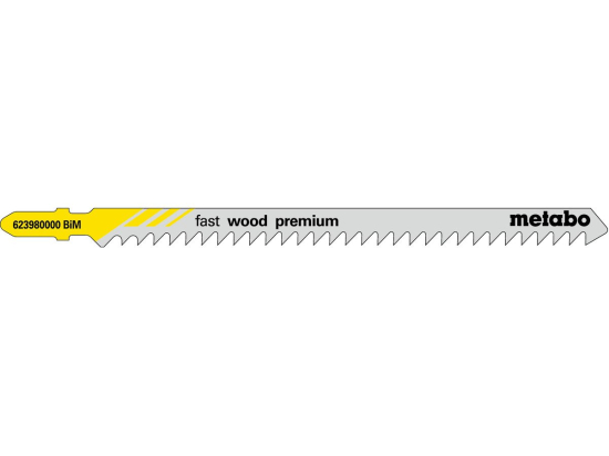 5 plátků pro přímočaré pily "fast wood premium" 126/ 4,0 mm, BiM