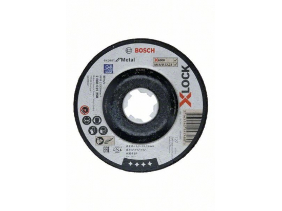 Broušení s přesazeným středem Expert for Metal systému X-LOCK, 115×6×22,23