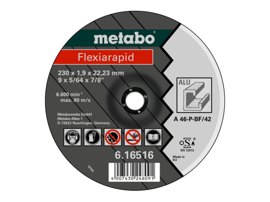 Flexiarapid 115 x 1,0 x 22,23 mm, hliník, řezný kotouč, tvar 41