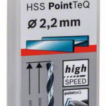 Spirálový vrták HSS PointTeQ 2,2 mm