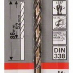 Vrtáky do kovu HSS-Co, DIN 338