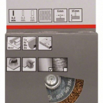 Kotoučový drátěný kartáč, zvlněný drát, 75×0,2 mm, mosazný povrch