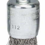 Koncový kartáč, zvlněný drát, 25 × 0,3 mm, nerezová ocel