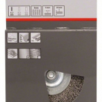 Kotoučový drátěný kartáč, zvlněný drát, 80×0,2 mm, nerezová ocel
