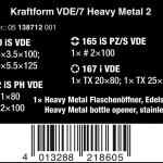 Elektrikářské šroubováky Kraftform VDE/7 Heavy Metal 2 (Sada 7 dílů + stojánek)