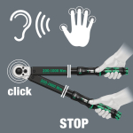 Click-Torque E 1 Push R/L - nastavitelný momentový klíč pro utahování doprava a doleva, 200-1 000 Nm, 3/4" x 200-1000 Nm