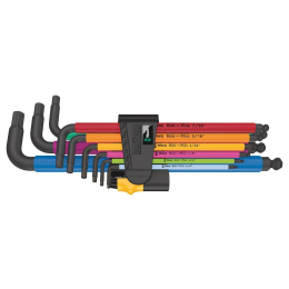 950/9 Hex-Plus Multicolour Imperial 2 Sada zástrčných klíčů, palcová, BlackLaser, 9 dílný