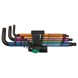950/9 Hex-Plus Multicolour 1 Sada zástrčných klíčů, metrická, BlackLaser, 9 dílný